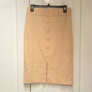 Taupe work skirt
